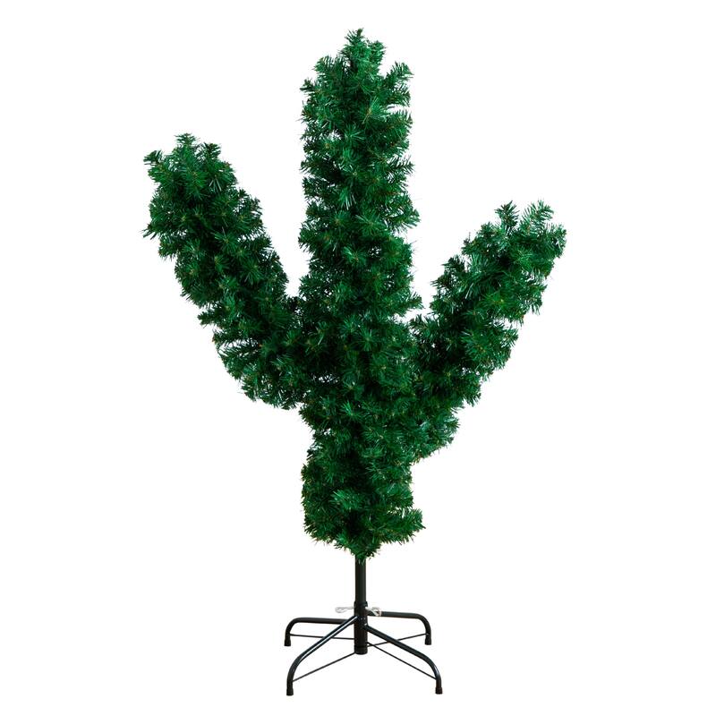 Cactus-Shaped Artificial Christmas Tree - 4’ - Unlit