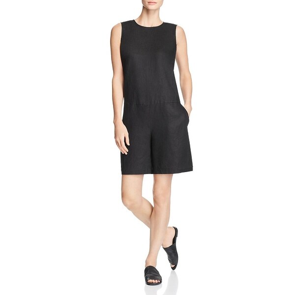 eileen fisher linen romper