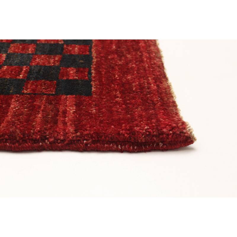 ECARPETGALLERY Hand-knotted Peshawar Ziegler Dark Red Wool Rug - 6'2 x 8'10