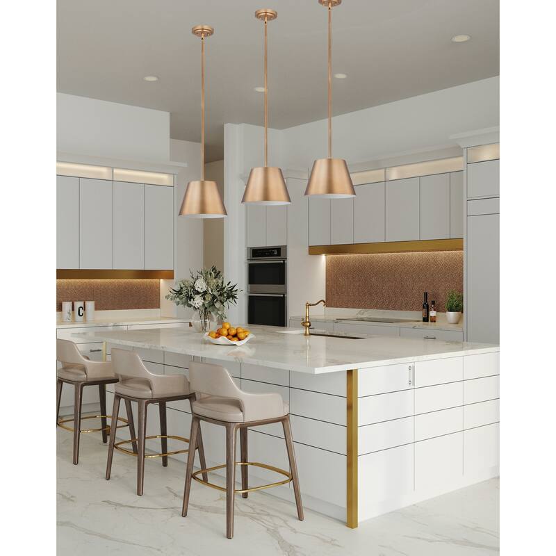 Lilly by Z-Lite 1 Light Pendant in Modern Gold with Modern Gold Steel Shade
