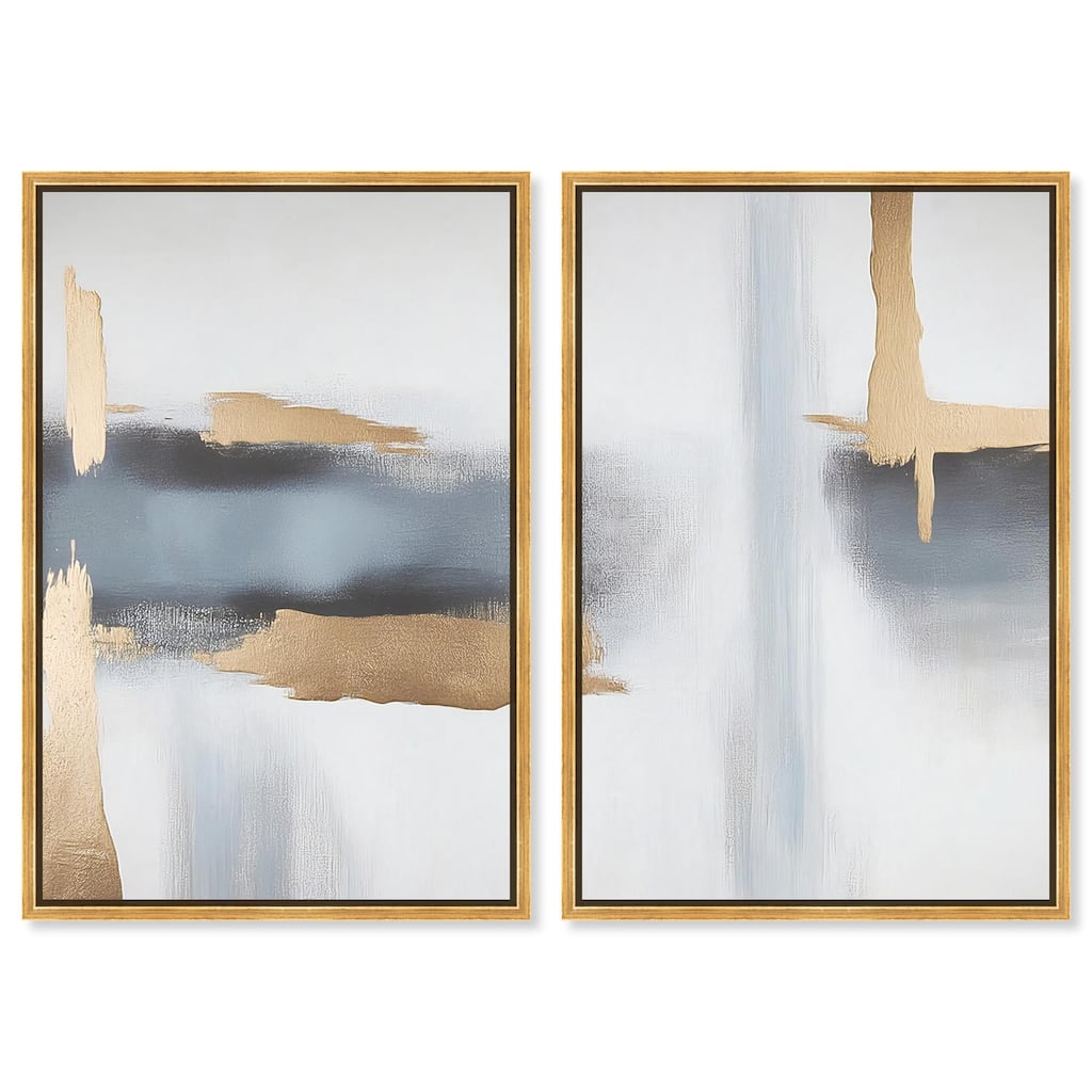 Visual Gold Vortex I Canvas Set of 2 by Art Remedy