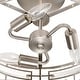 preview thumbnail 12 of 10, Anita Satin Nickel 3-Light Drum Shade Clear Glass Prism Flush Mount - 17.2 inches in diameter x 11.3 inches H