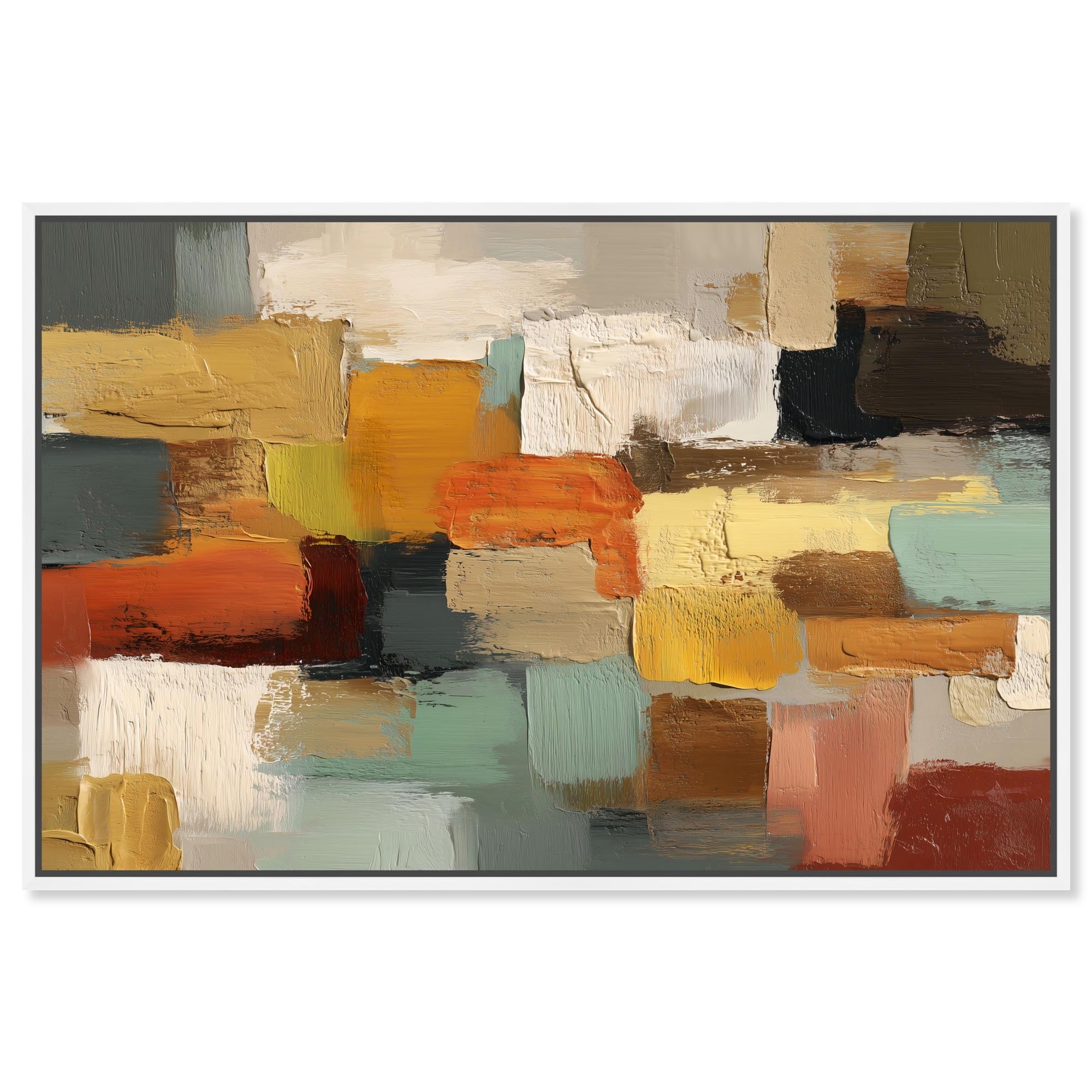 Urban Patchwork II Abstract Wall Art Canvas Print by Art Remedy