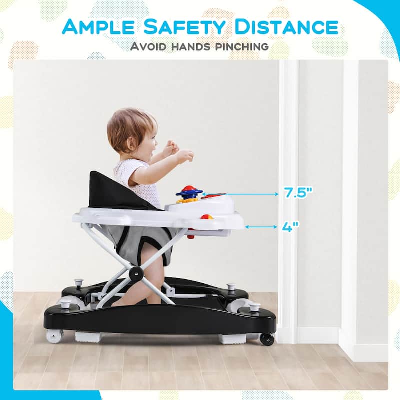 Costway 6 in 1 Baby Walker Adjustable Toddler Walker & Activity Center - See Details