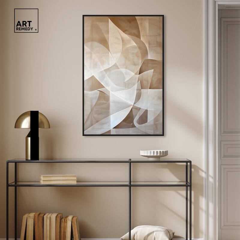 Art Remedy Scattered Thoughts Framed Abstract Shapes 1 Piece Canvas Wall Art