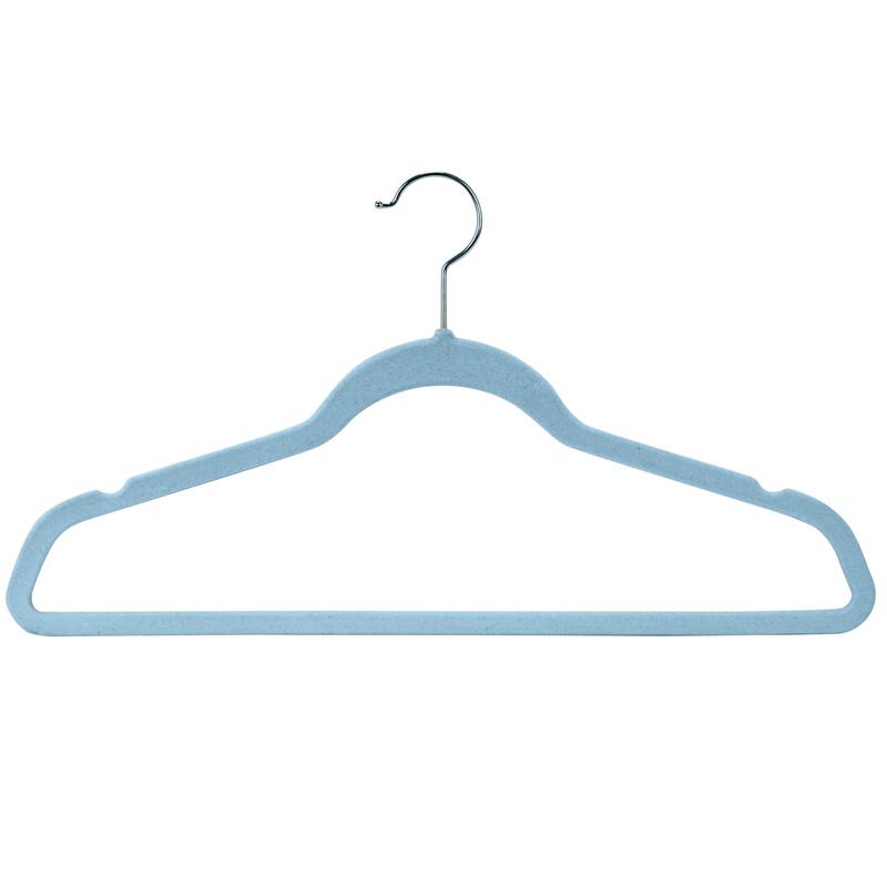 Laura Ashley Kids 25 Pack Velvet Hangers - Blue - 13.78" x 8.07"