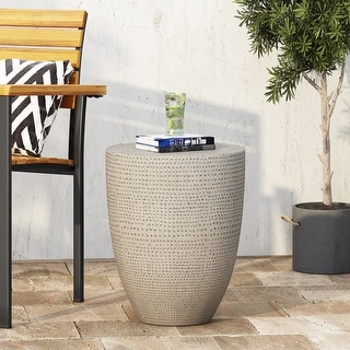 Inkwood Outdoor  Lightweight Concrete Side Table by Christopher Knight Home