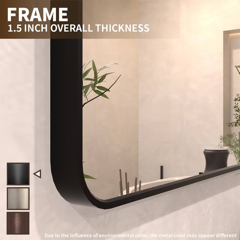 24/30/42/48/60 inch Rectangle Frameless Wall Mounted Bathroom Vanity Mirror