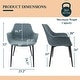 preview thumbnail 32 of 85, Markley Modern Leather Upholstered Dining Side Chairs with Black Iron Legs Accent Armchair for Home Kitchen Set of 4