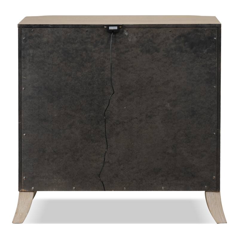 Furniture of America Kian Modern Natural Oak Solid Wood 2-Drawer Nightstand, Set of 2