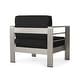 preview thumbnail 21 of 43, Cape Coral Outdoor Club Chairs with Optional Sunbrella Cushions (Set of 2) by Christopher Knight Home