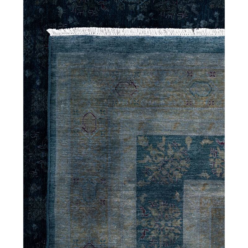 Overdyed One-of-a-Kind Hand-Knotted Area Rug - Black - 10' 0" x 14' 2"