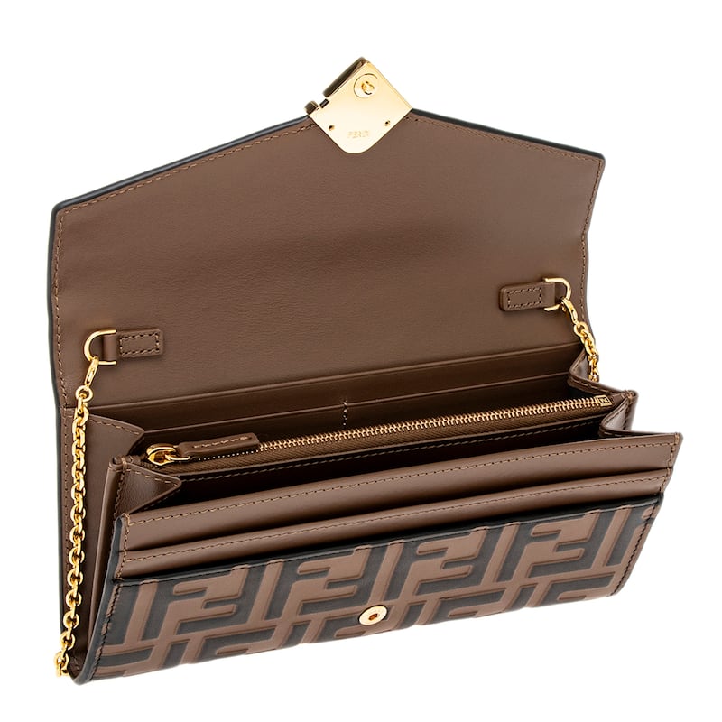 Fendi Baguette Continental Wallet on Chain