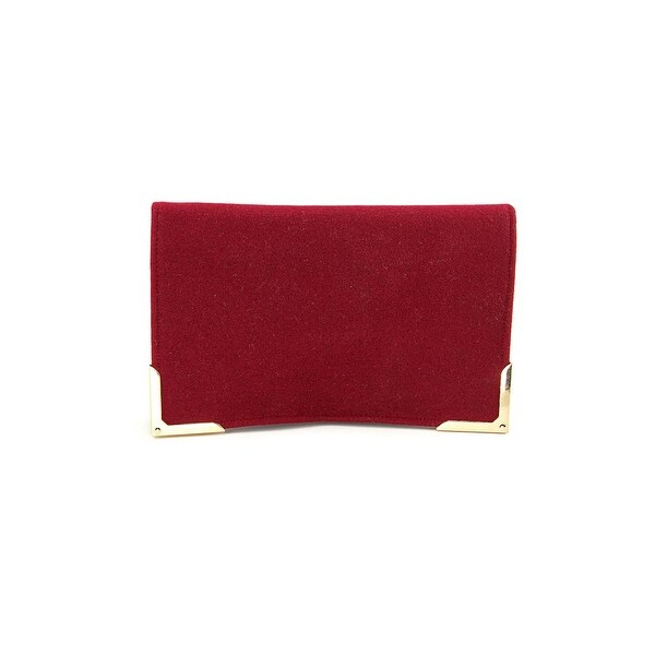 Shiraleah Olympia Women Canvas Clutch NWT - Red