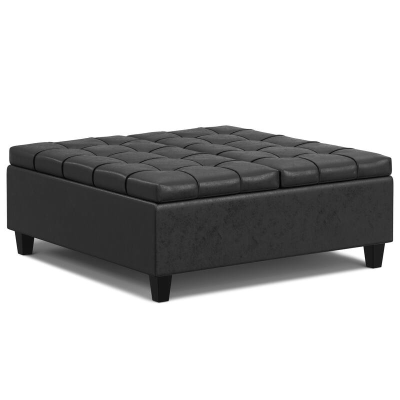 WYNDENHALL Elliot 40 inch Wide Transitional Square Table Ottoman