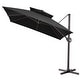 preview thumbnail 12 of 85, 11 x 11 FT Outdoor Square Patio Cantilever Offset Umbrella with Crank and 360 Degrees Rotation