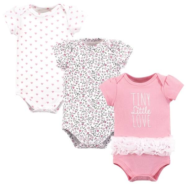 slide 1 of 1, Hudson Baby Infant Girl Cotton Bodysuits, Tiny Little Love Tutu 18-24 Months - Tiny Little Love Tutu