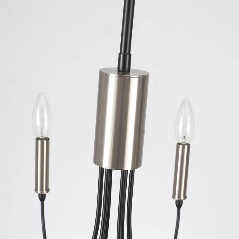 6-Light Modern Candlestick Hanging Linear Chandelier Lighting Island Chandelier for Kitchen Island