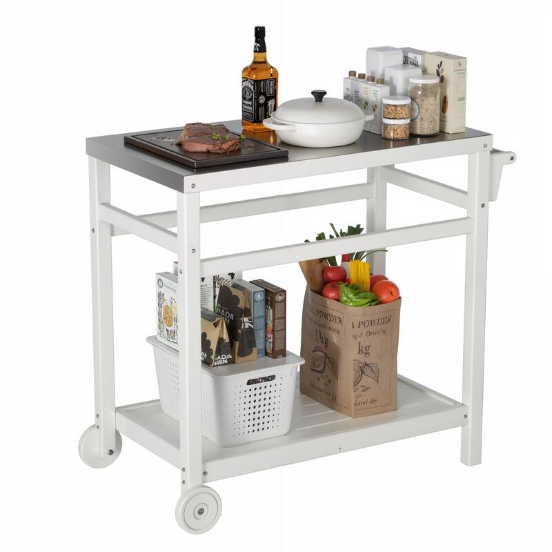 Multi-functional Outdoor Cart: Ideal for Pizza Ovens, Grilling, and Dining -RV carts