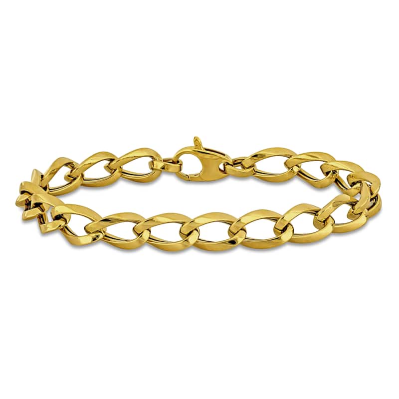Miadora 7.5mm Oval Link Bracelet 14K Yellow Gold-7.5 in