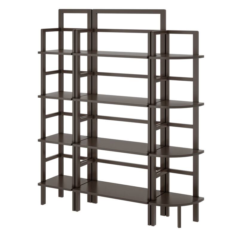 3-Piece Wooden Baker's Rack Set - 70.75" - Brown