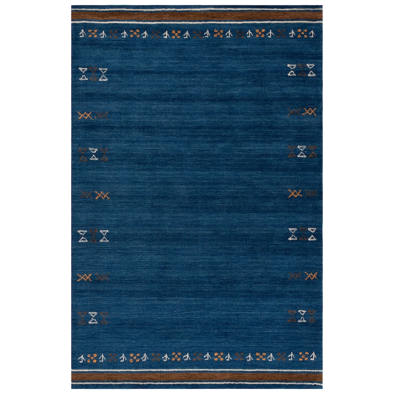 SAFAVIEH Handmade Himalaya Arusha Wool Rug - 6' x 9' - Blue/Rust