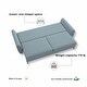 preview thumbnail 11 of 17, Modern Alisa Sleeper Sofa, Flared Arm Couch Sofa for Room Decor, Solid Pine Wood Made Comfortable Sofa Bed Furniture