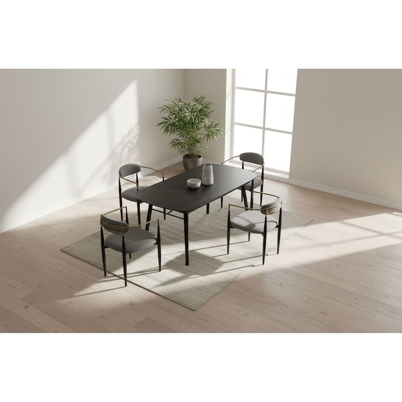 Modrest Addax Modern Black Extendable Dining Table