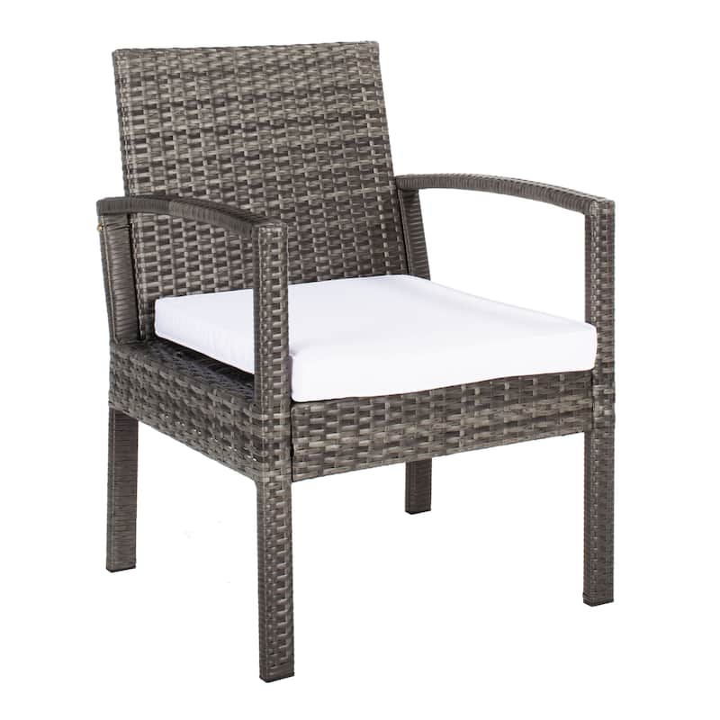 SAFAVIEH Outdoor Bassey 4-Piece Conversation Patio Set. - 39.78" x 24.18" x 32.37"