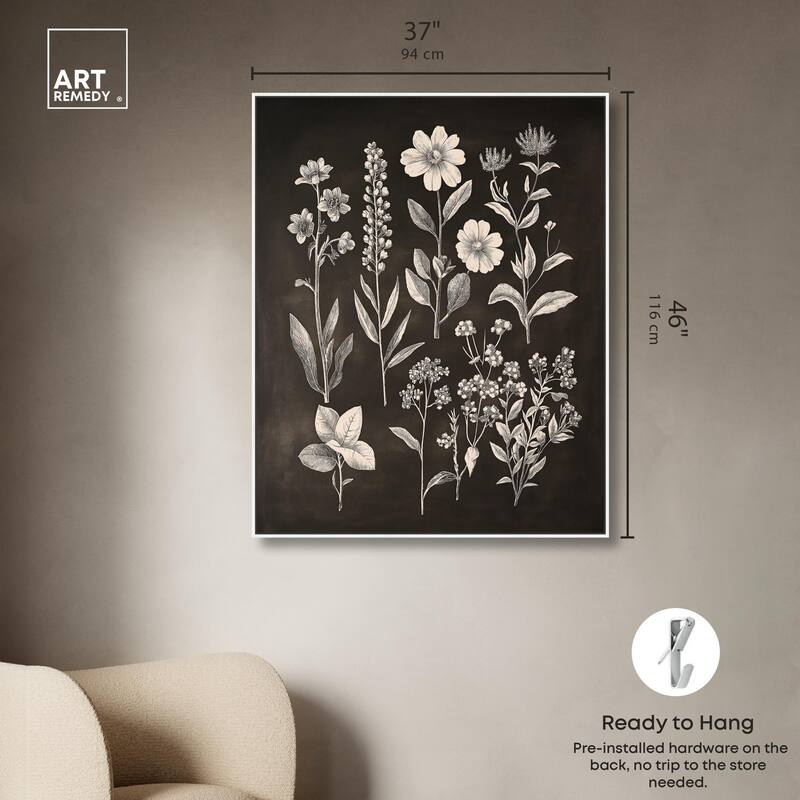 Herbarium on Dark Canvas by Art Remedy