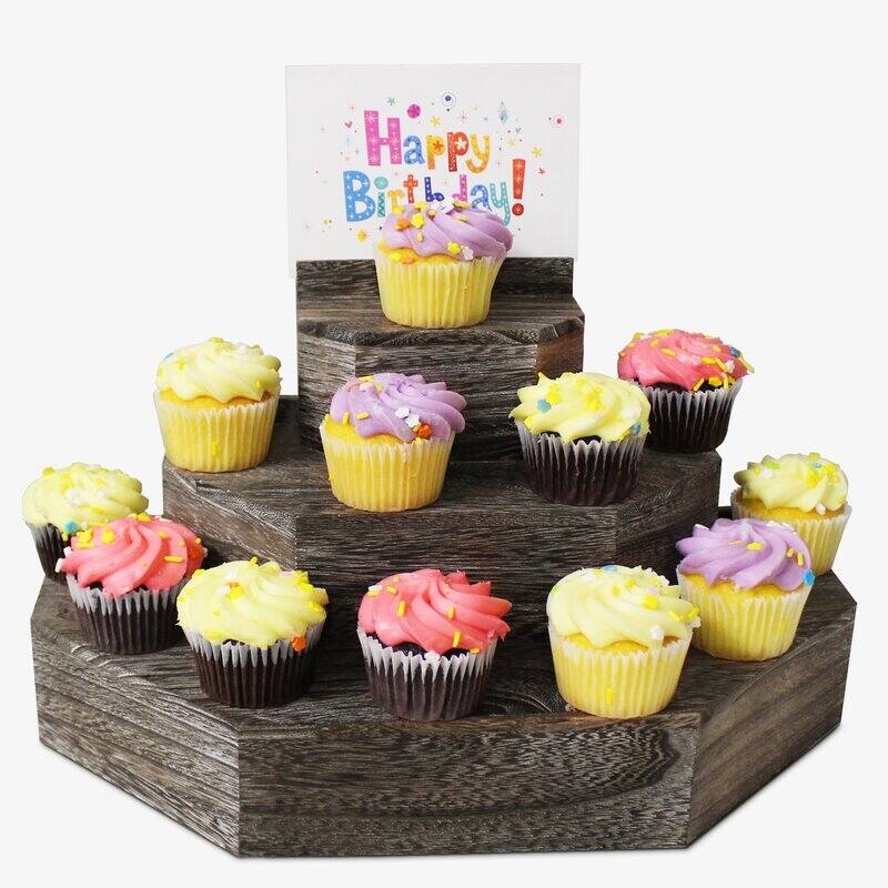 Wooden Display Rises & Stand 3-tier