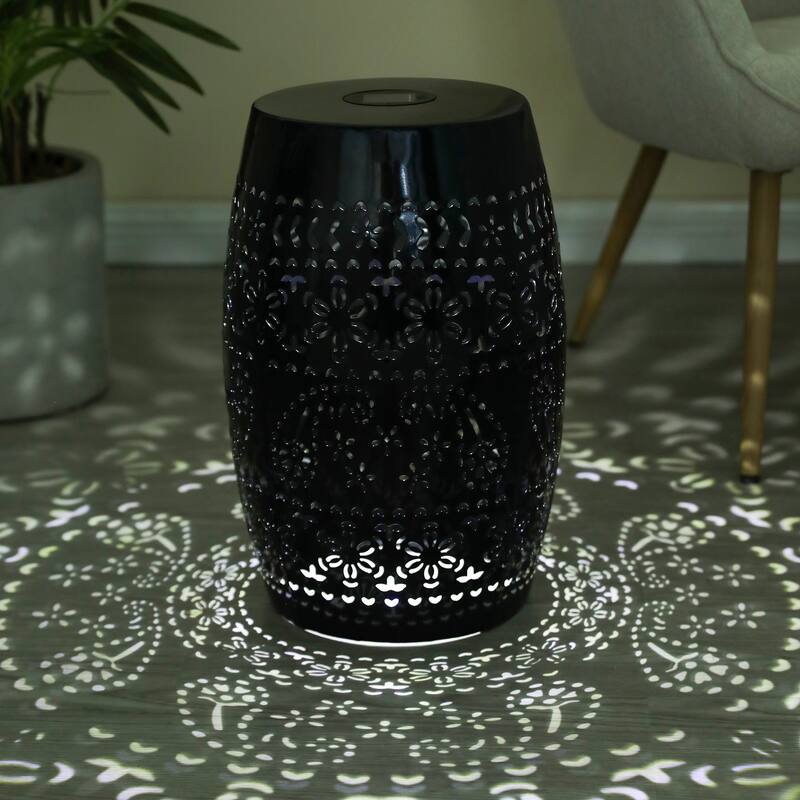 Solar Illuminated Garden Table - Energy Efficient Outdoor Centerpiece With Floral Night Lighting‌