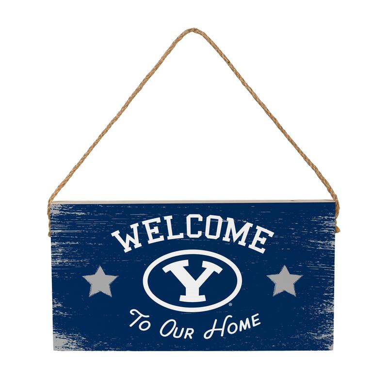 Brigham Young University Wooden Door Decor Wall Sign - Multi-Color
