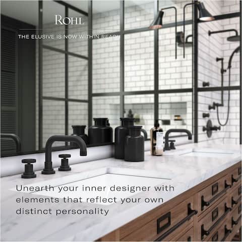 Rohl Viaggio 1.2 GPM Widespread Bathroom Faucet with Pop-Up Drain