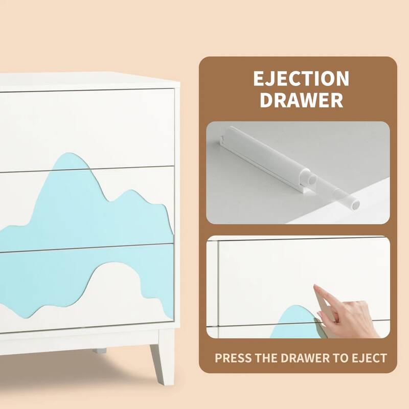 63" Wide 9 Drawer Dresser Dresser Storage Cabinet