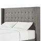 preview thumbnail 4 of 15, Melina Linen Tufted Wingback Headboard by iNSPIRE Q Bold