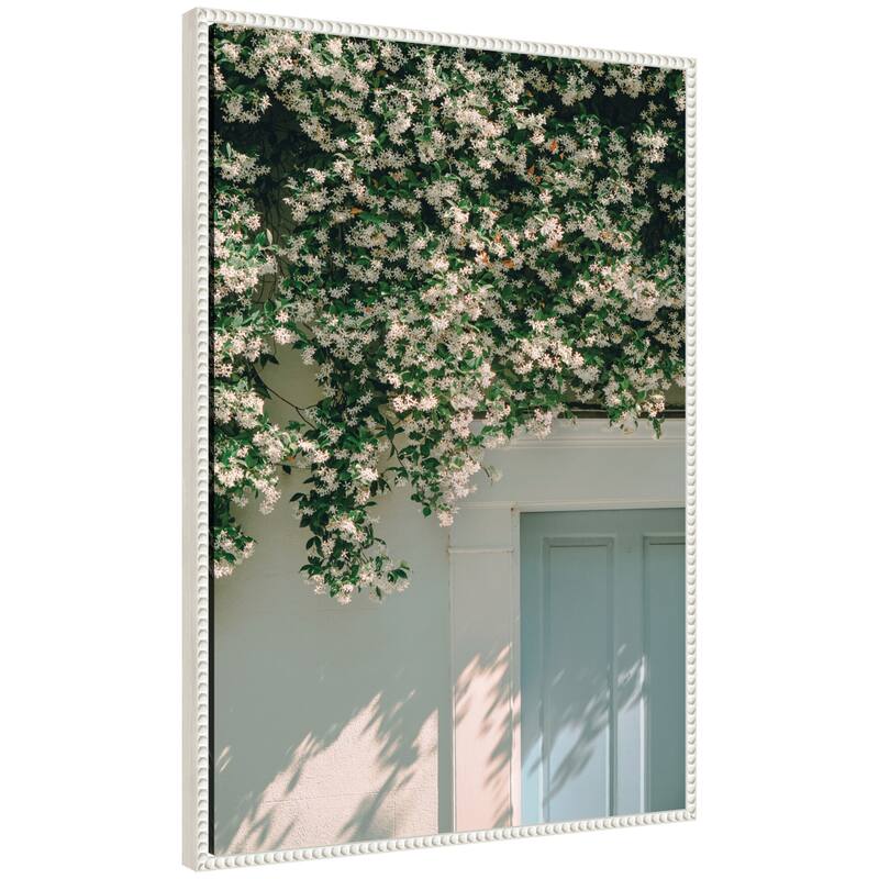 Kate and Laurel Trad Street Jasmine by Alicia Bock Framed Canvas Wall Art Print - 23 x 33