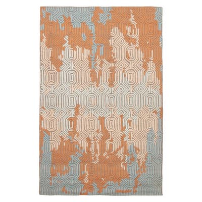 ECARPETGALLERY Hand-knotted Tangier Beige, Copper Wool Rug - 5'0 x 7'11