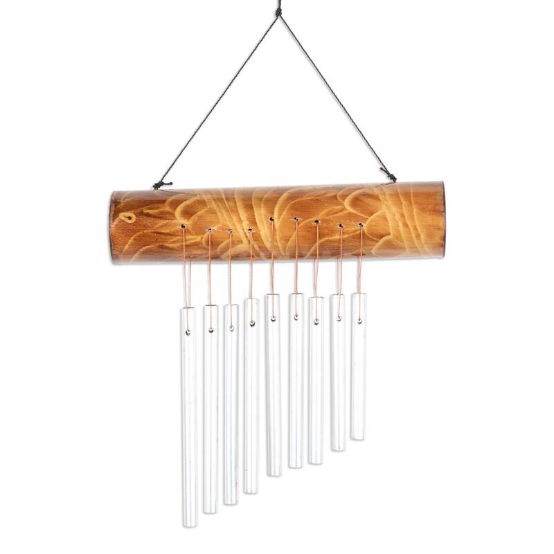 Novica Handmade Early Morning Song Bamboo Wind Chime