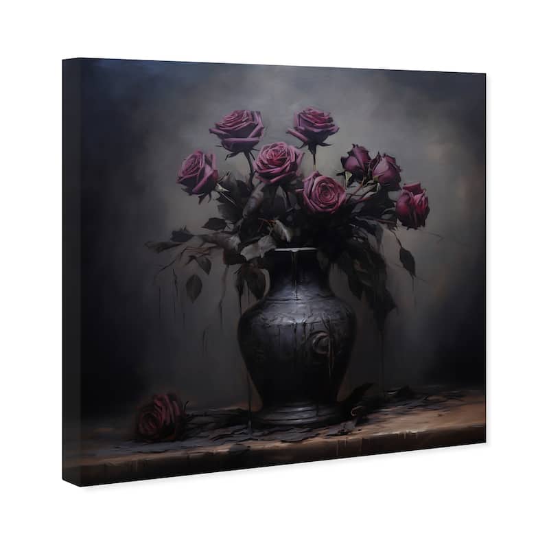 Wynwood Studio Canvas Classic and Figurative Light Off Still Life Purple and Dark Violet Traditional Wall Art Canvas Print