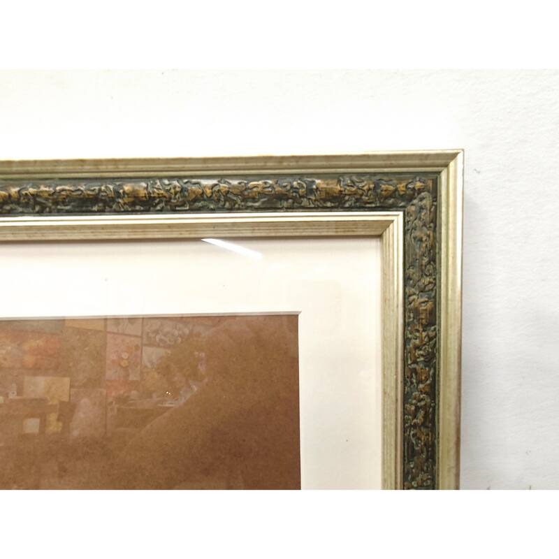 Solid Wood Picture Frame - Replaceable Canvas Art Frame with Organic Glass, Elegant Framed Wall Decor for Living Room