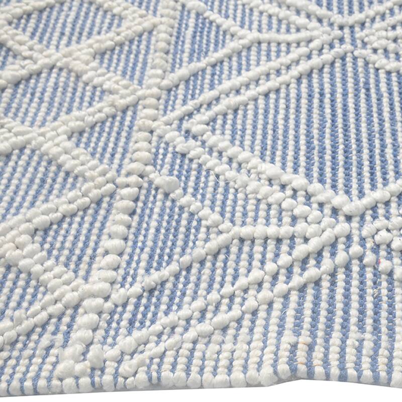 Domani Row Recycled Fiber Distressed Boho Textured Rug