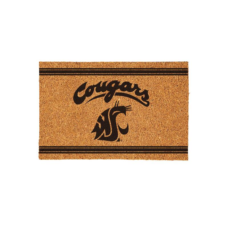 Washington State University Monochrome Indoor/Outdoor Coir Door Mat