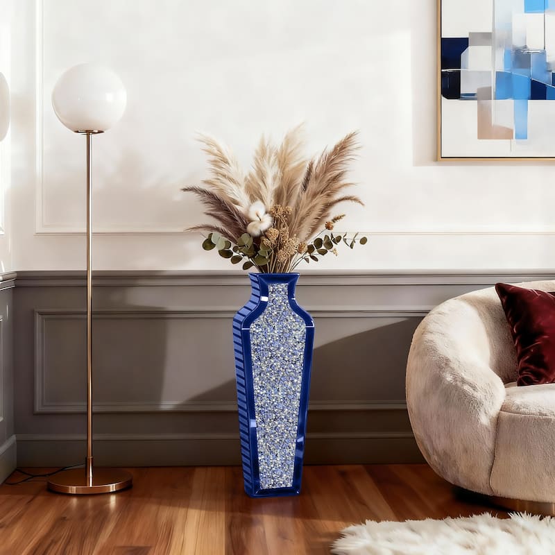 Glass Floor Vase Crystal Home Decor