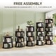 preview thumbnail 69 of 102, 4/5/6 Tiers Round Rotating Bookcase, Revolving Floor Standing Bookshelf Corner Organizer Display
