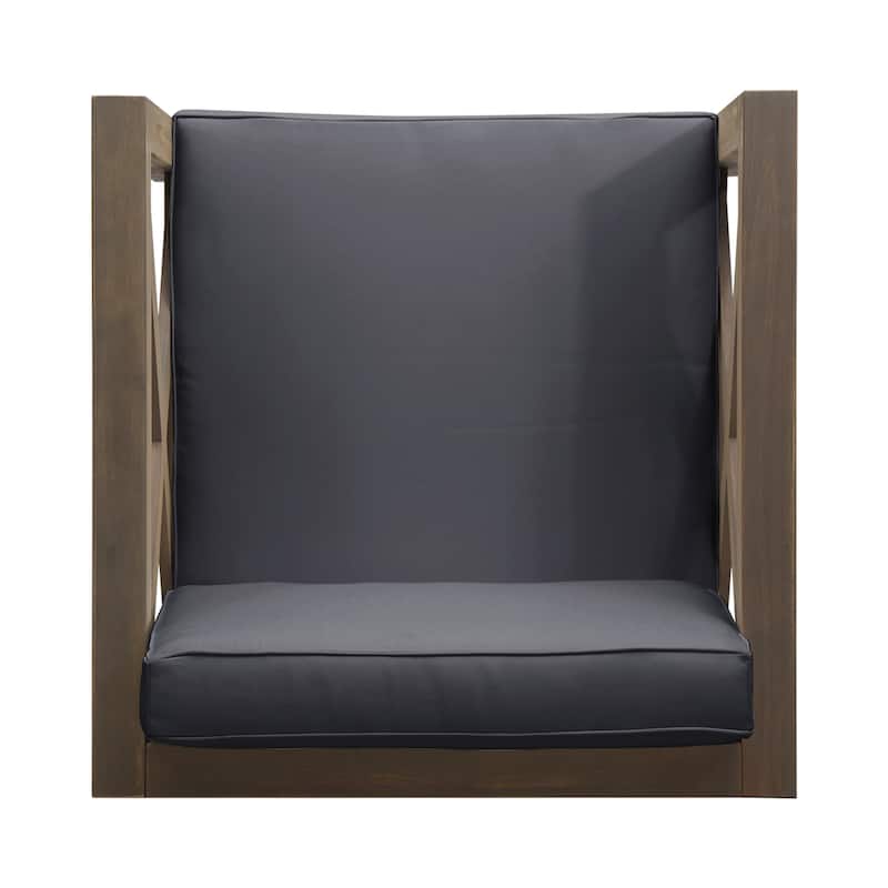 Brava Outdoor 11 Seater Acacia Wood Sectional Sofa and Club Chair Set by Christopher Knight Home