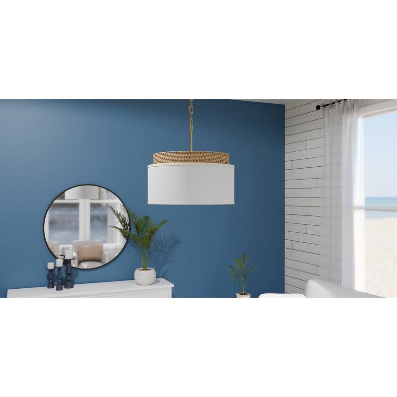 Malia 4-Light Brushed Gold Pendant Light