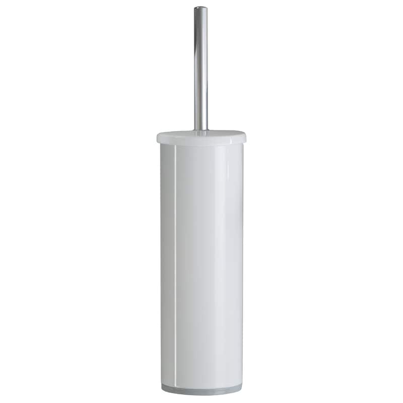 Bath Bliss 2 Pack Modern Aluminum Deluxe Stainless Steel Toilet Brush with Removable Liner