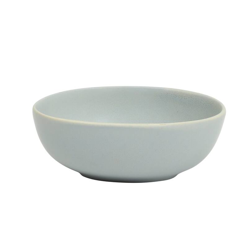 Gibson Elite Zion Mist 16 Piece Stoneware Reactive Glaze (Service for 4) Ceramic Plates and Bowls Modern Organic Dinnerware Set