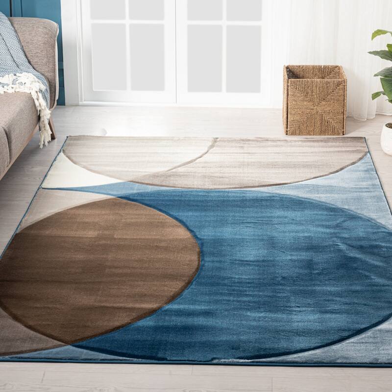 Rhodes Collection Abstract Circle Area Rug